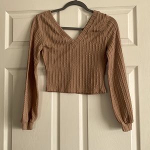 Balloon sleeved sweater